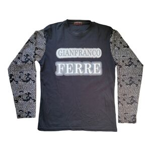 Gianfranco Ferre 'Script' Long Sleeve Shirt - Mens